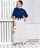 RIKKA FEMME リッカファム 半袖 Tシャツ レディース バックプリント 結びデザイン 吸水速乾 UVカット RF6S-2103(WHT-FREE)