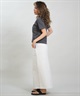 RIKKA FEMME リッカファム 半袖 Tシャツ レディース リブ フロント刺繍 RF6S-2104(WHT-SM)