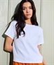 RIKKA FEMME リッカファム 半袖 Tシャツ レディース リブ フロント刺繍 RF6S-2104(WHT-SM)