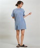 RIKKA FEMME リッカファム 半袖 Tシャツ レディース ワンピース Tシャツワンピ バックプリント RF6S-2105(GRY-FREE)