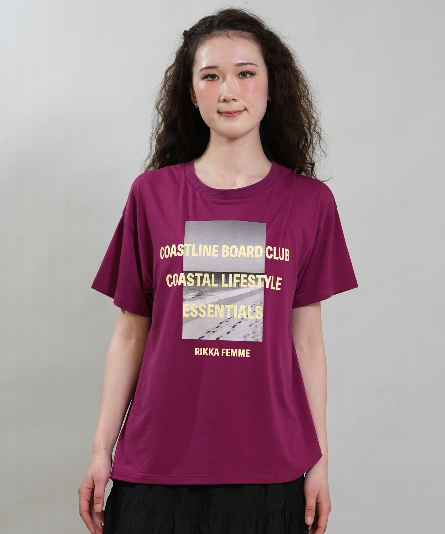 RIKKA FEMME リッカファム 半袖 Tシャツ レディース フォトT UVカット 接触冷感 RF6S-2107(WHT-FREE)