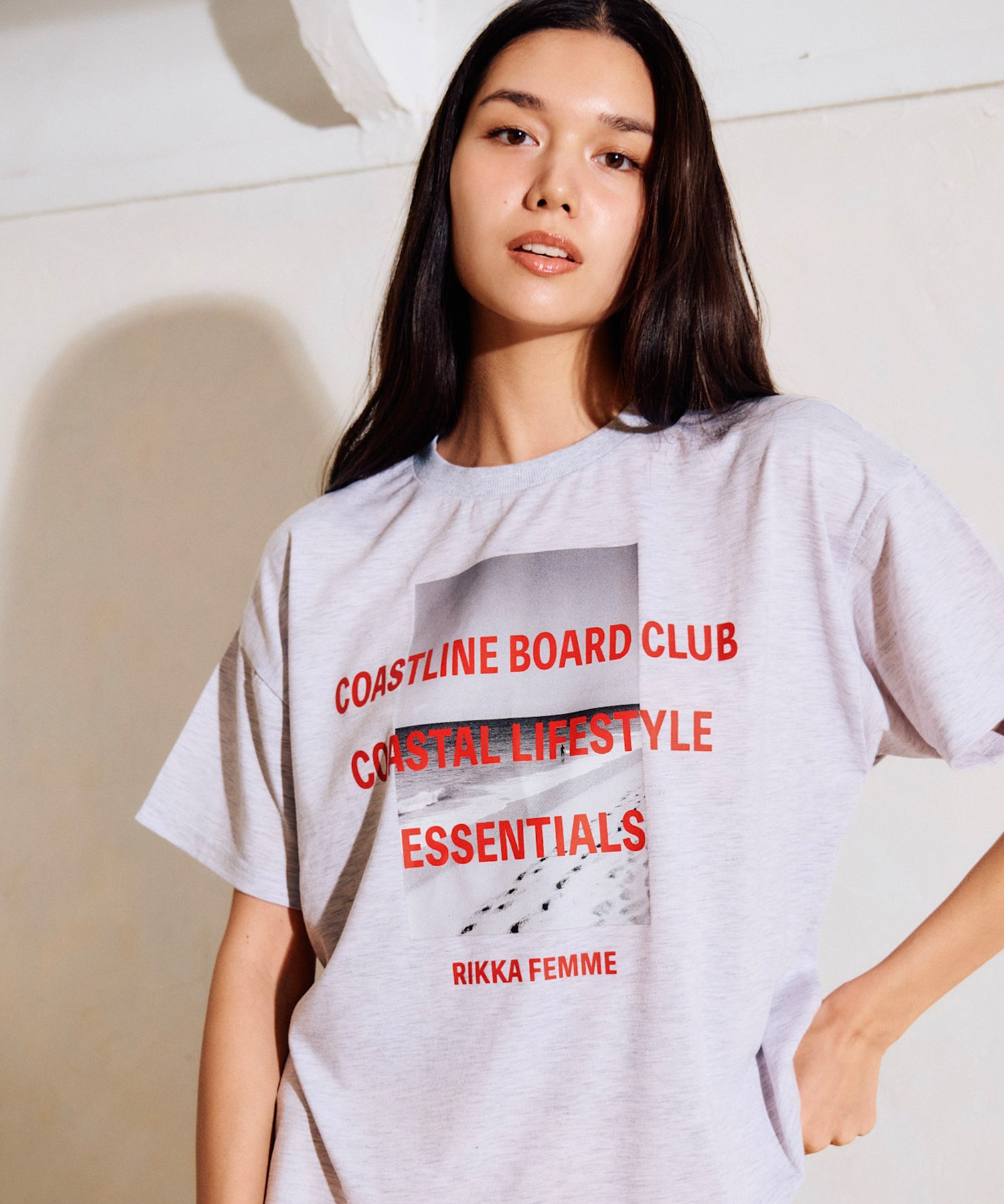 RIKKA FEMME リッカファム 半袖 Tシャツ レディース フォトT UVカット 接触冷感 RF6S-2107(WHT-FREE)