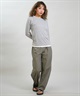 RIKKA FEMME リッカファム 長袖 Tシャツ ロンT レディース 重ね着風 UVカット 接触冷感 RF6S-2202(GRY-SM)