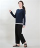 RIKKA FEMME リッカファム 長袖 Tシャツ ロンT レディース 重ね着風 UVカット 接触冷感 RF6S-2202(GRY-SM)