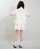 RIKKA FEMME リッカファム 半袖 シャツ レディース レース刺繍 セットアップ対応 RF6S-2401(WHT-FREE)