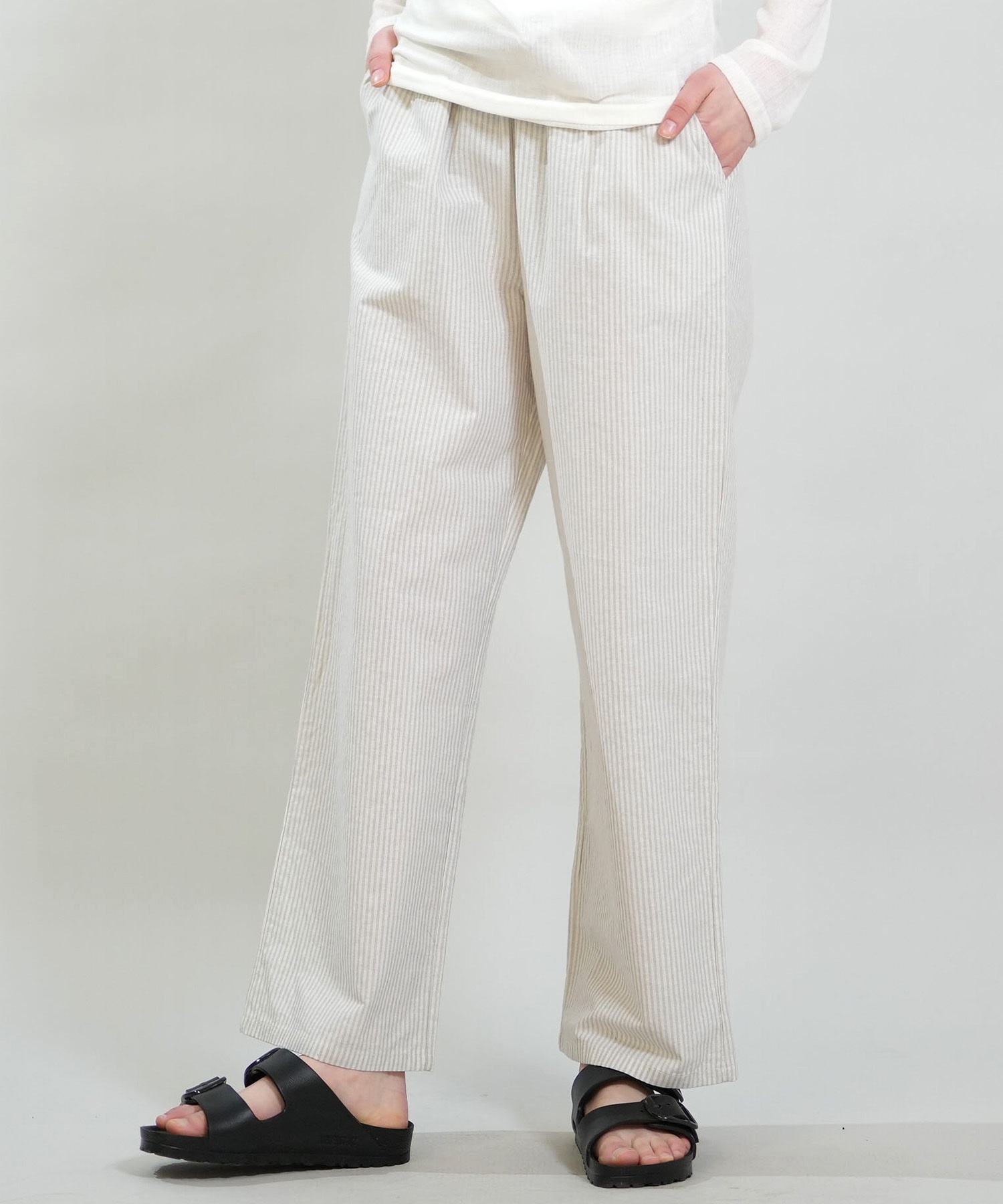 RIKKA FEMME リッカファム ロングパンツ レディース イージーパンツ RF6S-3102(WT/GY-FREE)