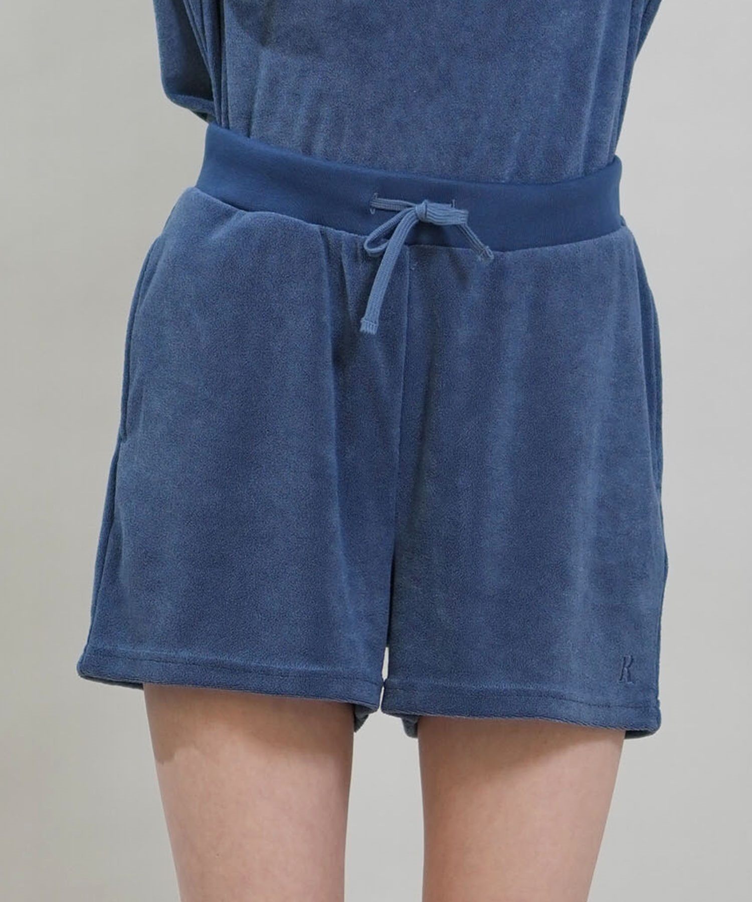 RIKKA FEMME リッカファム ハーフパンツ ショートパンツ レディース パイルショーツ セットアップ対応 RF6S-3304(BLU-FREE)