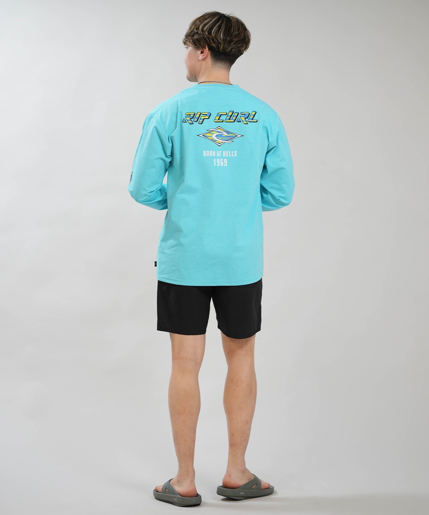 RIP CURL リップカール 長袖 Tシャツ メンズ ラッシュガード BORN AT BELLS LS RASH RCM6S-4301(BLK-M)