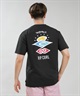 RIP CURL リップカール 半袖 Tシャツ メンズ UVカット SEARCH ICON RASH RCM6S-4303(BLK-M)