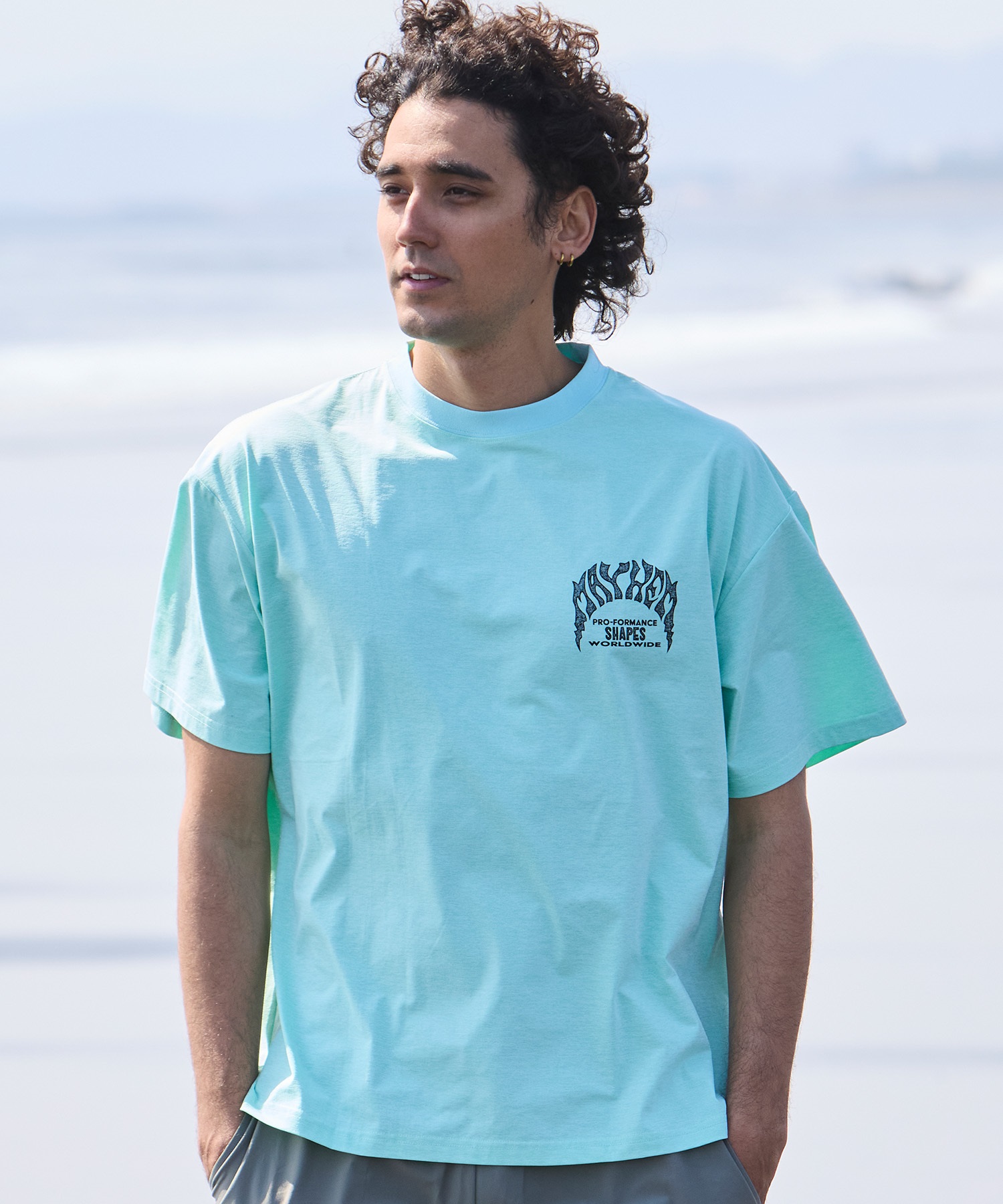 LOST ロスト 水着 ラッシュガード メンズ 半袖 Tシャツ UVカット 速乾 ストレッチ 水陸両用 LM6S-4303(WHT-M)