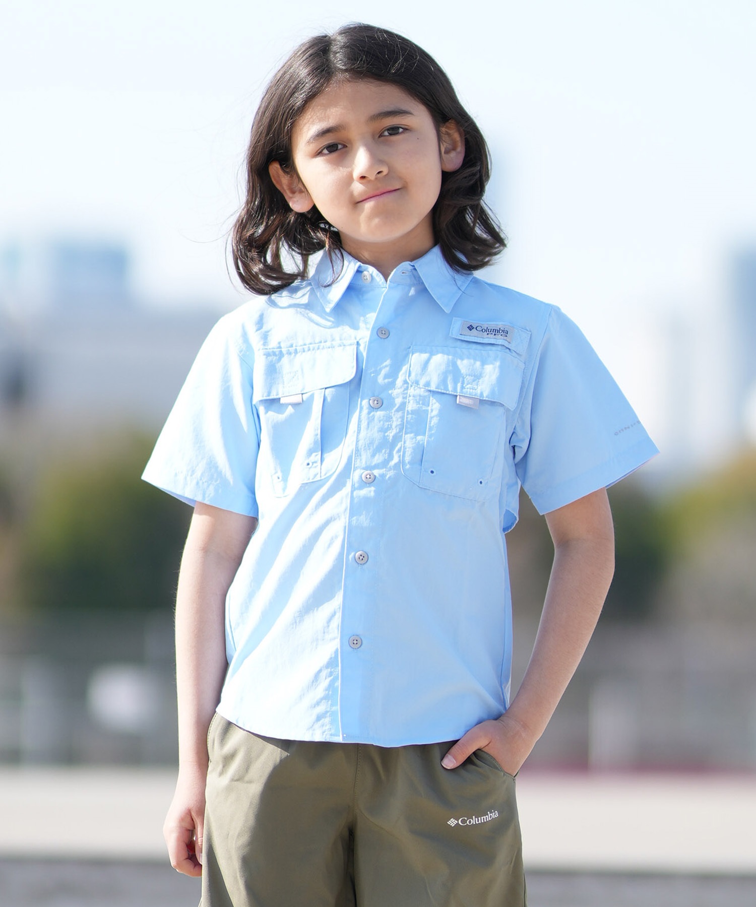 Columbia コロンビア 半袖 シャツ キッズ ジュニア 子供 シンプル Bahama II Short Sleeve Sh AB3841