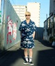 DEAR LAUREL ディアローレル 半袖 シャツ メンズ 水陸両用 VACATION SHIRT DL26S-2403(BLK-M)
