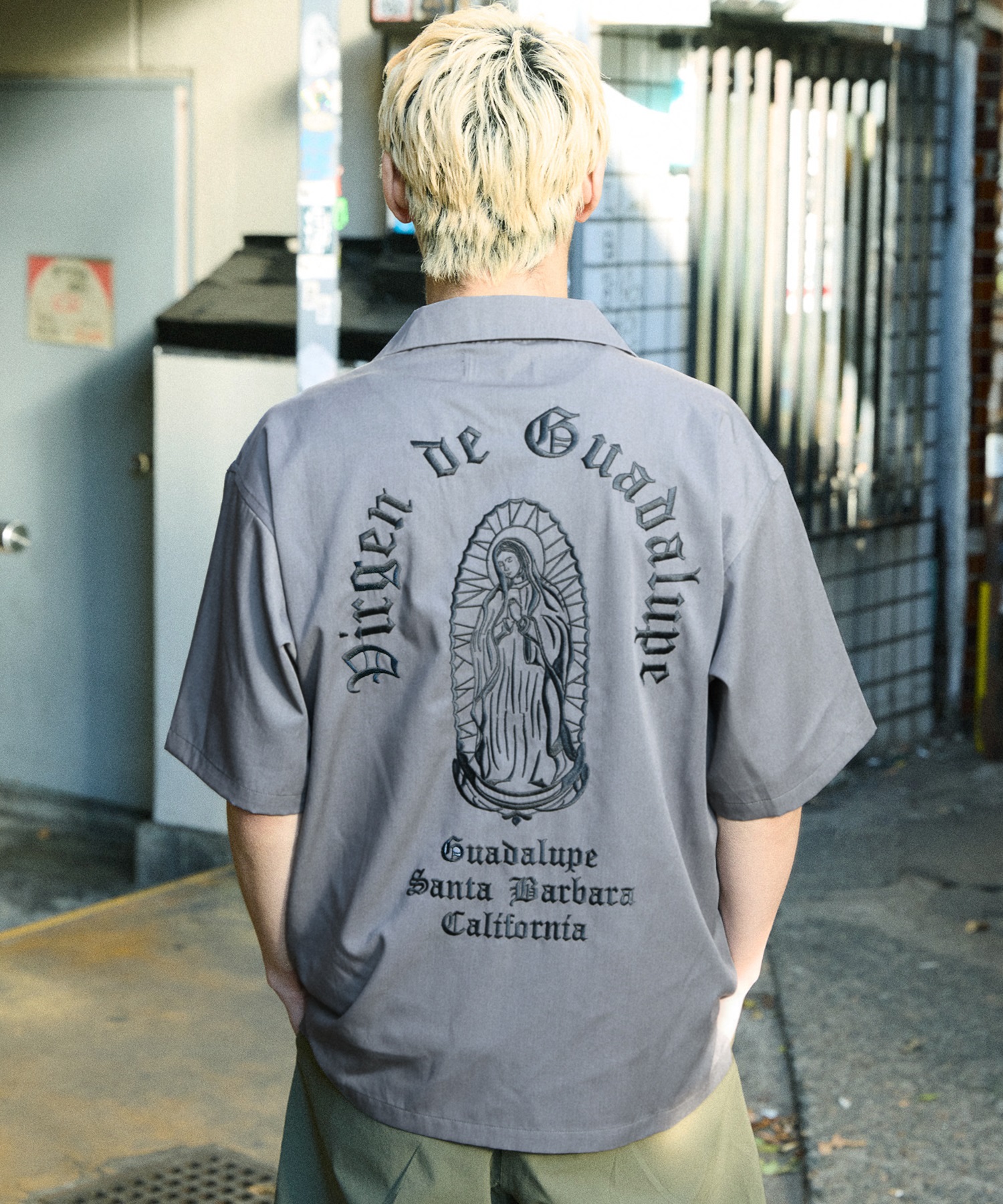 DEAR LAUREL ディアローレル 半袖 シャツ メンズ LETTER SOUL MARIA SHIRT DL26S-2404(BLK-M)