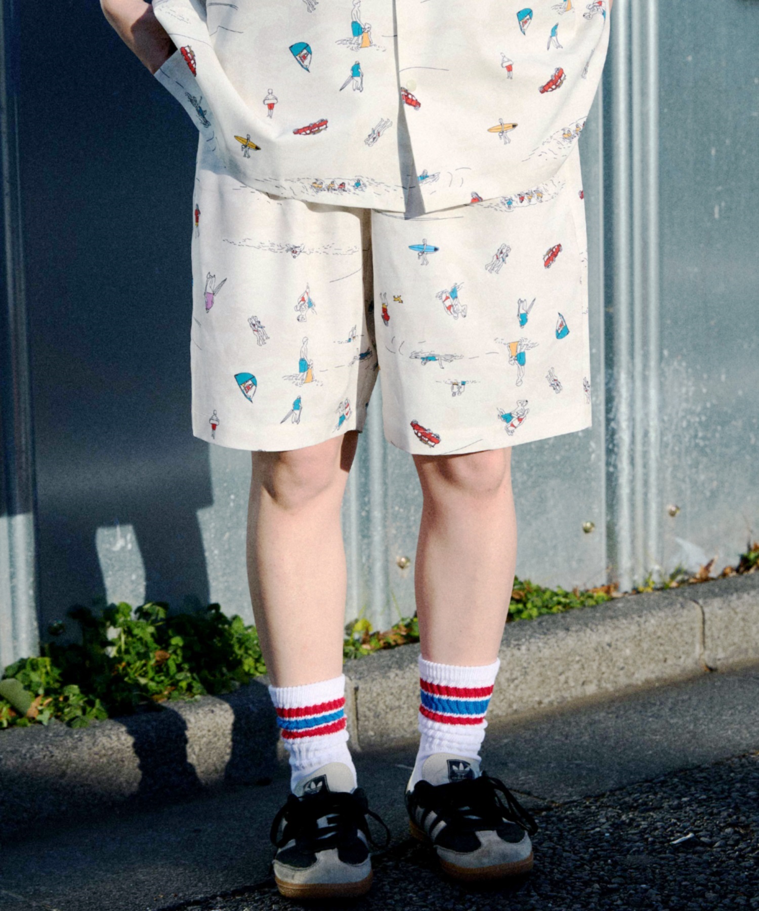DEAR LAUREL ディアローレル ハーフパンツ ショートパンツ 水陸両用 ショーツ VACATION SHORTS DL26S-3302(BLK-M)