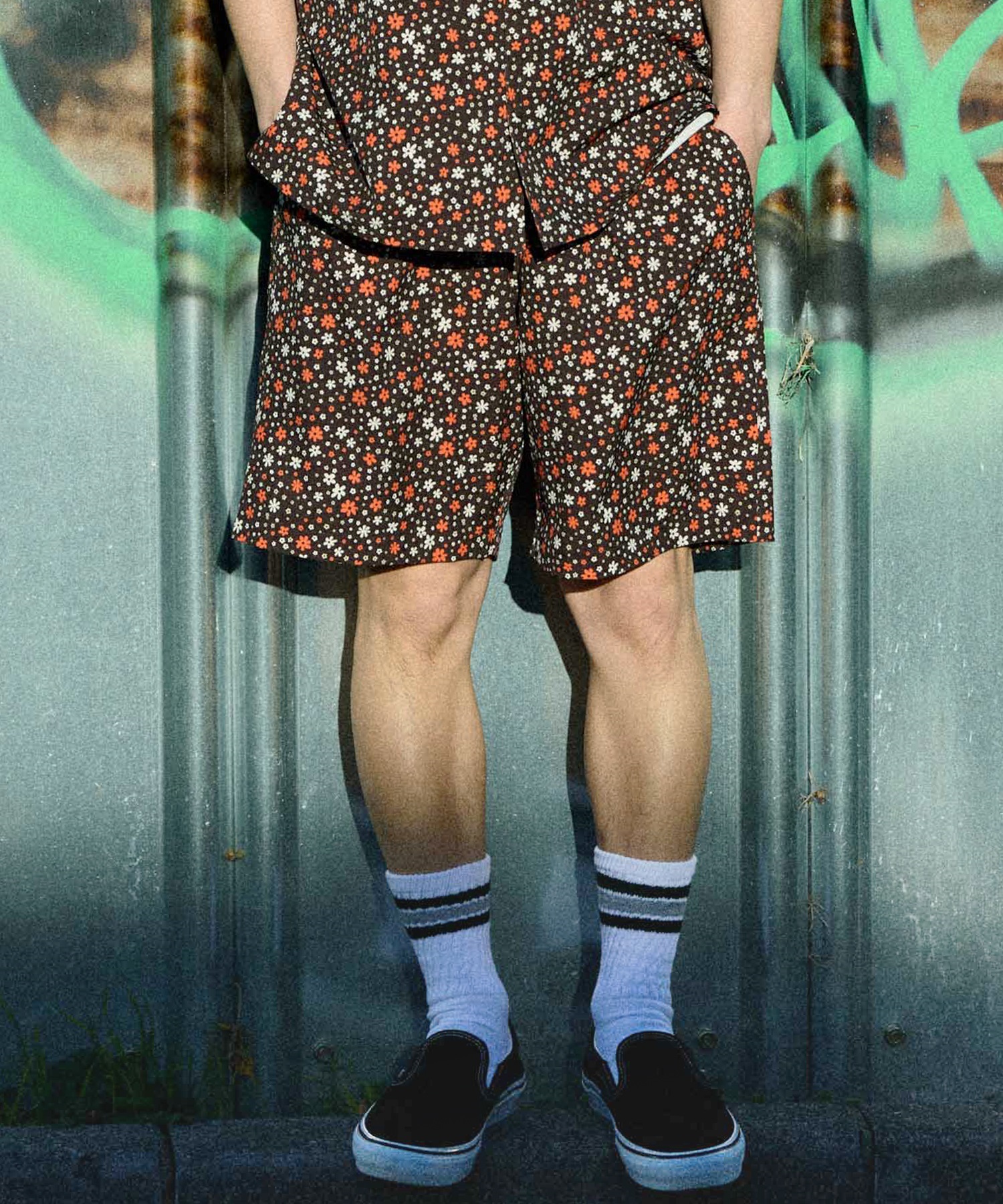 DEAR LAUREL ディアローレル ハーフパンツ ショートパンツ 水陸両用 ショーツ VACATION SHORTS DL26S-3302(BLK-M)