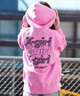 X-GIRL エックスガール ジップアップ パーカー レディース バックロゴ 裏毛 105254012027 ムラサキスポーツ限定(ASH-S)