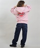 X-GIRL エックスガール ジップアップ パーカー レディース オーバーサイズ HEART LG ZIP SWT HD 105254012028(BLACK-S)