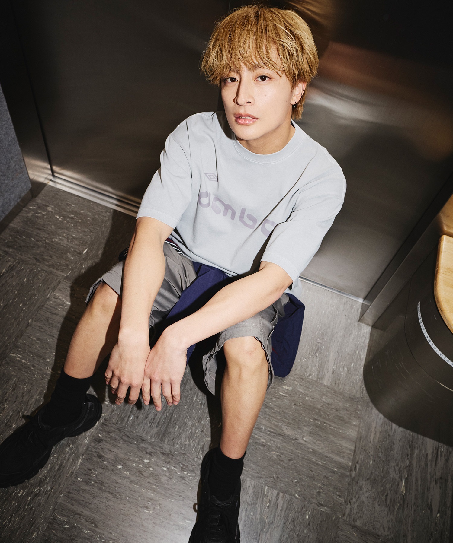 UMBRO アンブロ × ALAN SHIRAHAMA 半袖 Tシャツ UM26SSAL-CS01(C.GRAY-M)