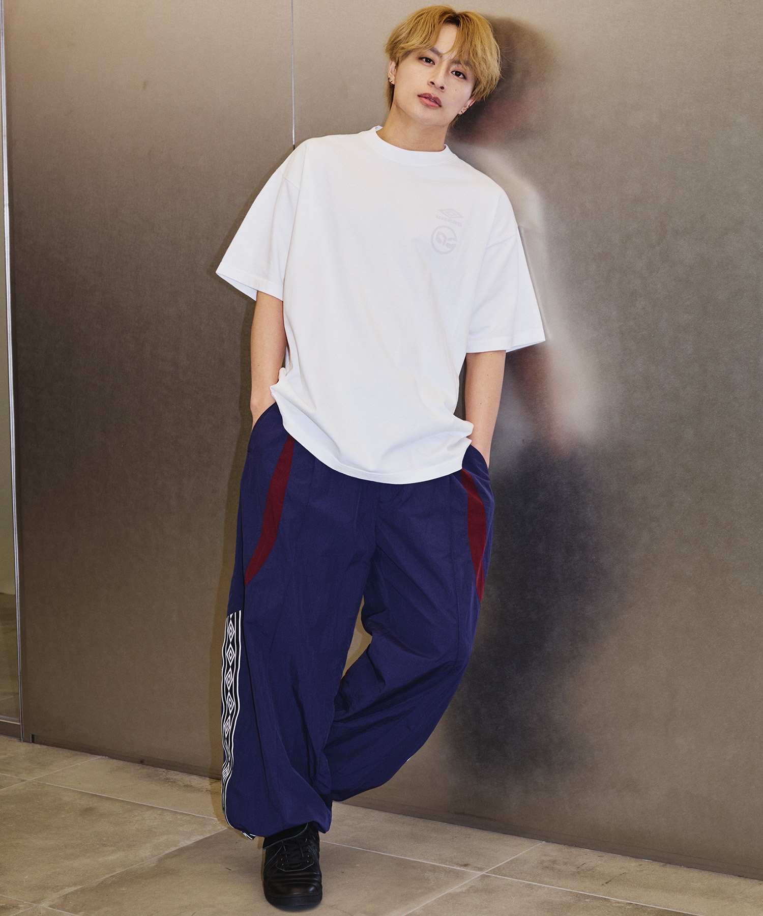 UMBRO アンブロ × ALAN SHIRAHAMA 半袖 Tシャツ UM26SSAL-CS02(WHITE-M)
