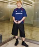 UMBRO アンブロ × ALAN SHIRAHAMA デニムショーツ UM26SSAL-PT03(BLACK-M)