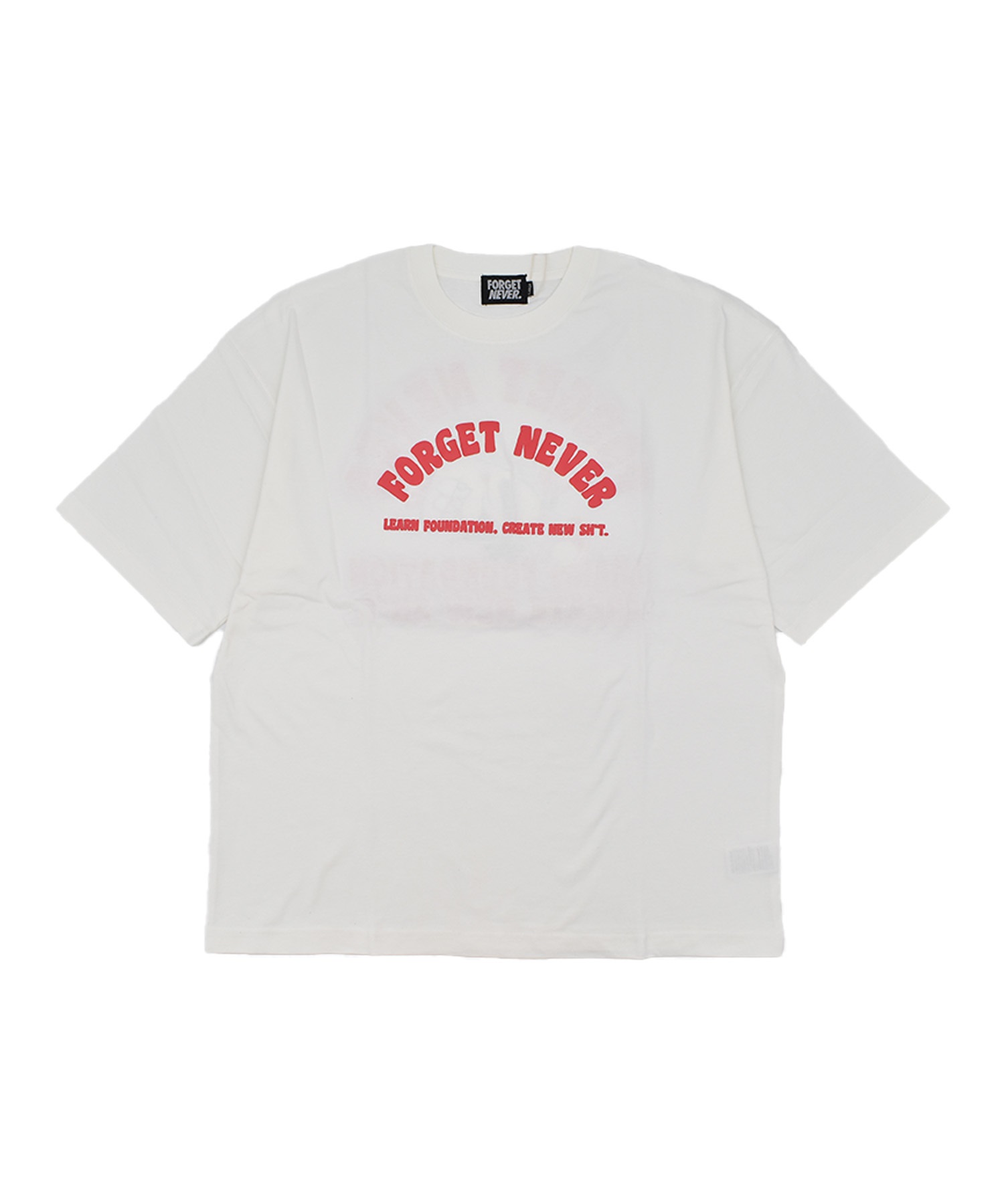 FORGET NEVER フォーゲットネバー コラボレーション 半袖 Tシャツ メンズ バックプリント 263OO1ST943FN ムラサキスポーツ限定(WHT-M)