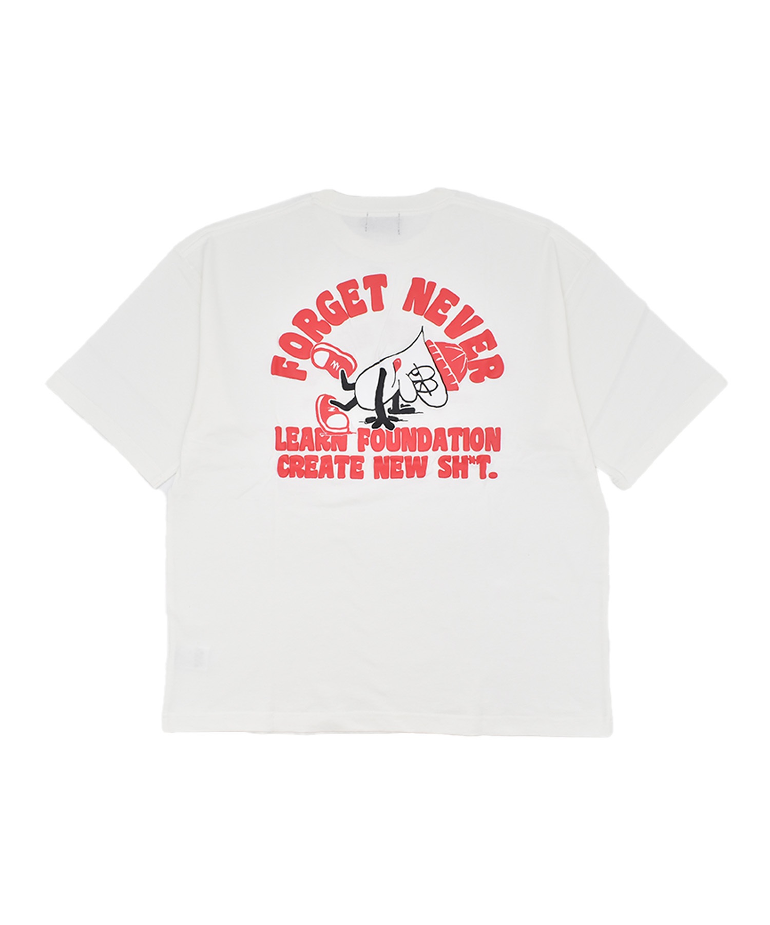 FORGET NEVER フォーゲットネバー コラボレーション 半袖 Tシャツ メンズ バックプリント 263OO1ST943FN ムラサキスポーツ限定(WHT-M)