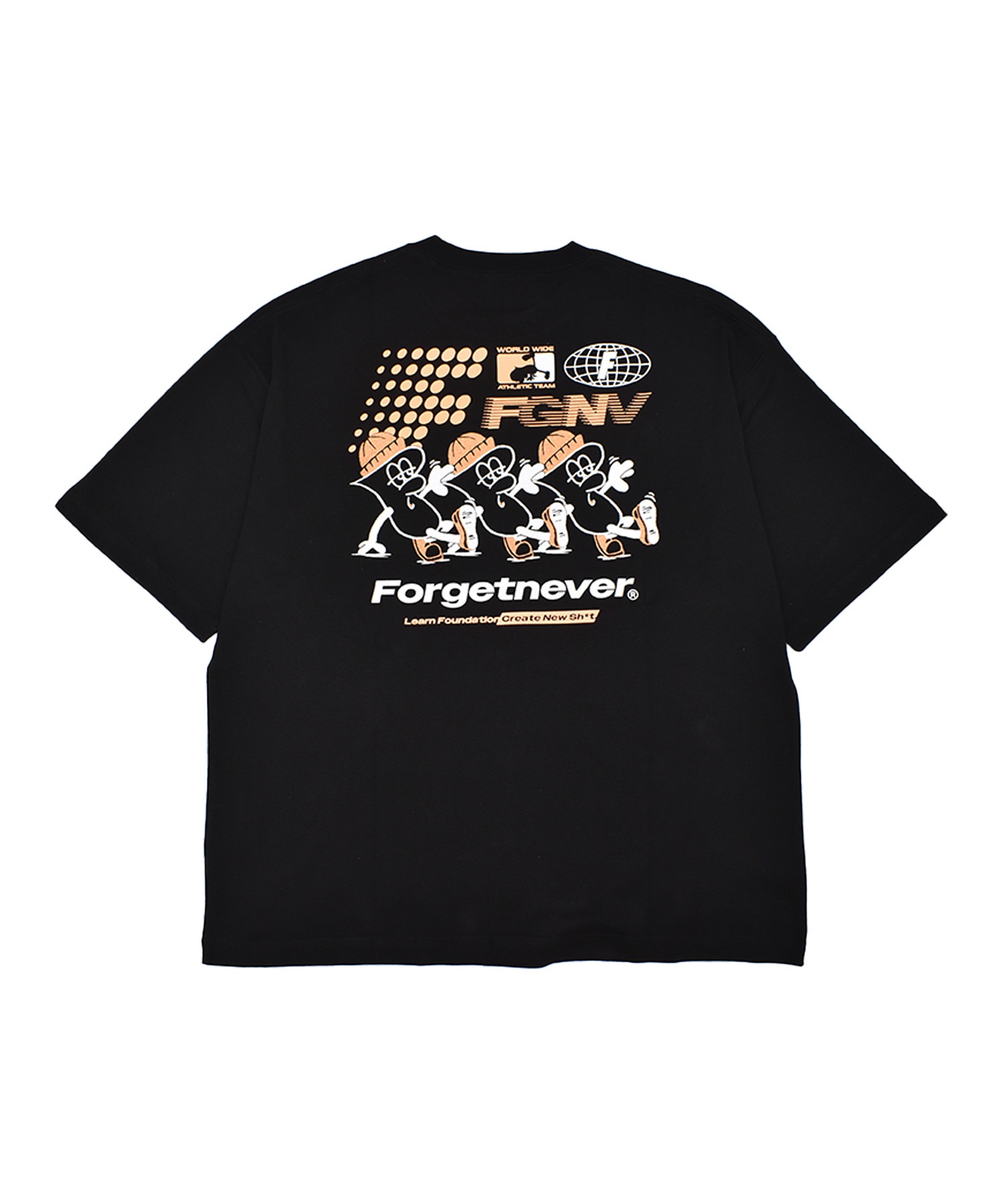 FORGET NEVER フォーゲットネバー コラボレーション 半袖 Tシャツ メンズ バックプリント 263OO1ST944FN ムラサキスポーツ限定(WHT-M)
