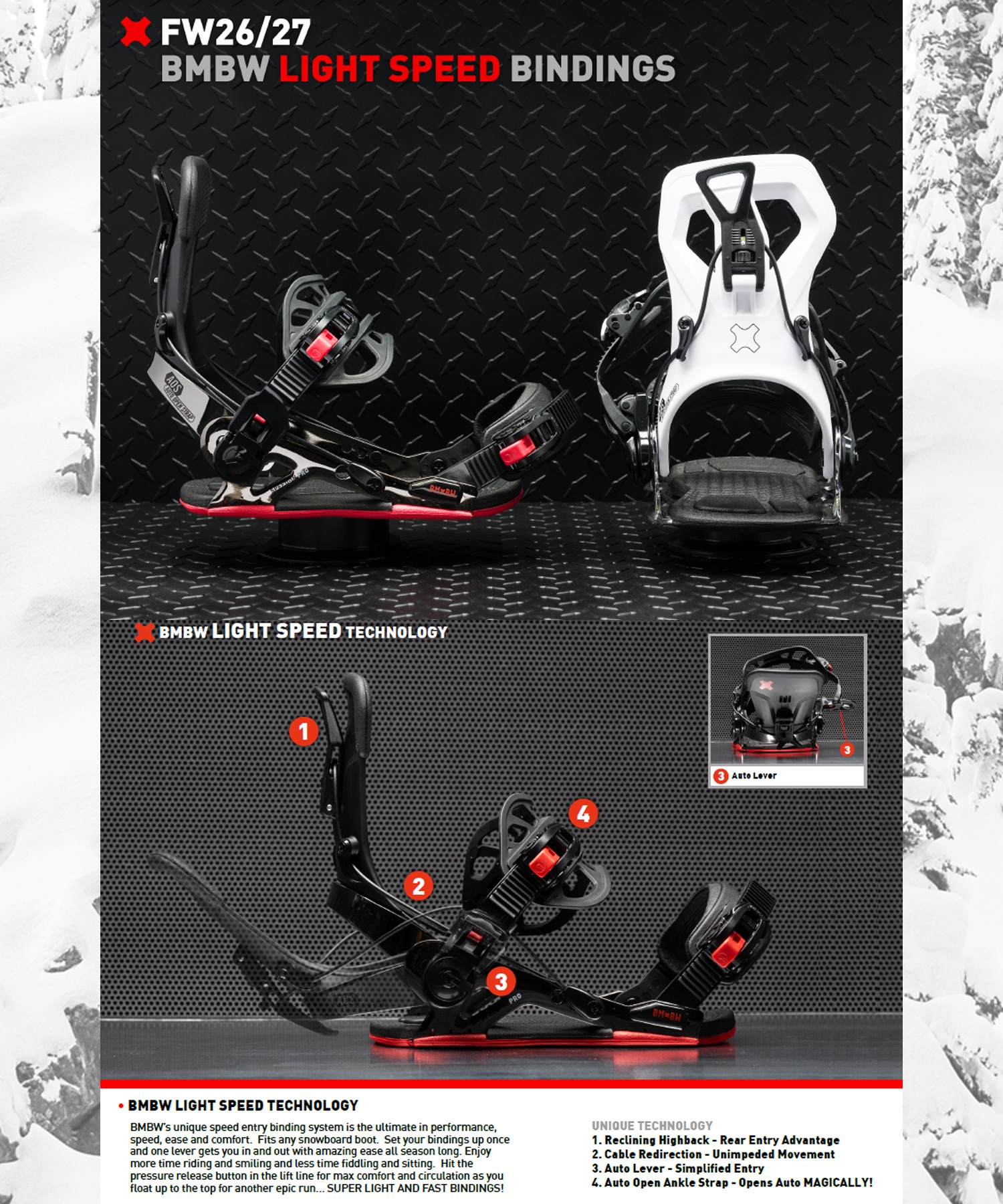 BENTMETAL ベントメタル スピードインプロ SPEED-IN PRO スノーボード バインディング ビンディング リアエントリー メンズ  26-27 早期購入(BLACK-S)