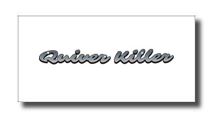 Logo reading 'Quiver Killer' in a blue cursive font with a light drop shadow on a white background.
