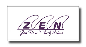 ZEN-FLOW-SOFT - SHOP NEWS | ムラサキスポーツオンラインストア 通販 Logo: ZEN with purple swooshes forming the letters and the tagline 'Zen Flow by Surf Crime' beneath it.