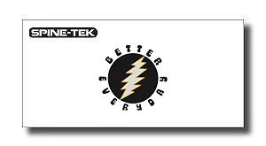 image - SHOP NEWS | ムラサキスポーツオンラインストア 通販 Spine-Tek logo with a circular emblem and a yellow lightning bolt in black circle