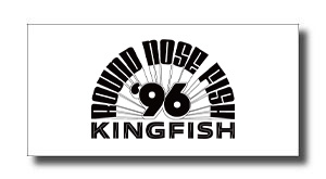 Logo with a fish silhouette, the number 96, and the word KINGFISH forming a circular design