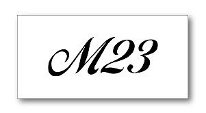 image - SHOP NEWS | ムラサキスポーツオンラインストア 通販 Elegant cursive text 'M23' on a white card